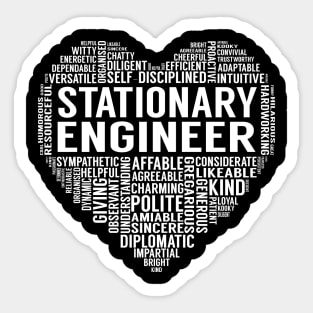 Stationary Engineer Heart Sticker